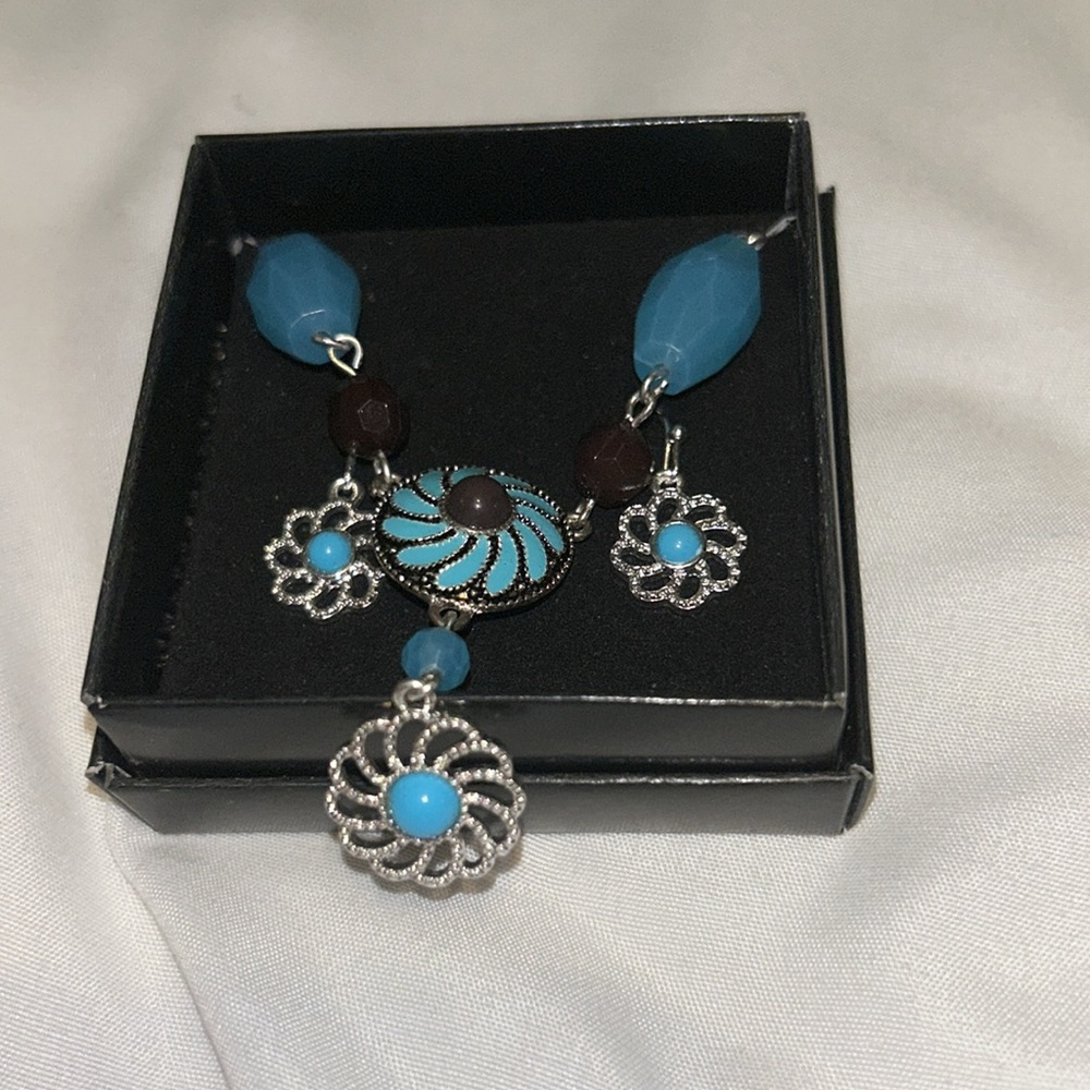 Avon necklaces turquoise brown  $15